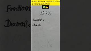 write each of the following decimals in expanded formmathsmathematicsshorts [upl. by Adlaremse]