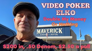 Video Poker Maverick Casino Elko [upl. by Naejeillib]