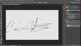 Como digitalizar una firma con fondo transparente en photoshop [upl. by Notlil473]