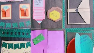 Scrapbook Tutorial ✂️ page is colourful Handmade project fileThis is art scrapbook making ideas [upl. by Aekahs]