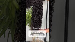 Water wave tape in 22inch hair [upl. by Neile718]