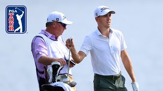 Justin Thomas and caddie conversation leads to incredible shot at THE PLAYERS [upl. by Brey]