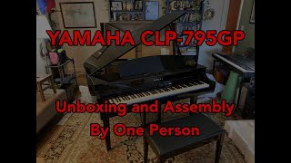 Yamaha CLP795GP unboxing and assembly by one person [upl. by Wilder295]