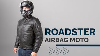 HELITE Roadster airbag Leather jacket [upl. by Ellac376]