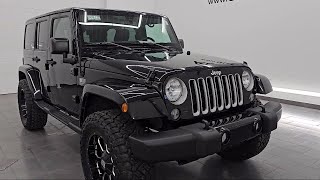 2016 Jeep Wrangler Sahara Black Clearcoat Used walk around for sale in Fond Du Lac Wisconsin [upl. by Scrivenor]