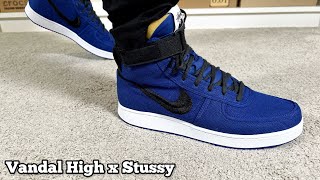 Nike Vandal High x Stussy Reviewamp On foot [upl. by Nawiat]