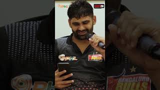 Record breaker Pardeep Narwal reacts to his first raid point PKL11 ProKabbadiOnStar ProKabbadi [upl. by Hselin]