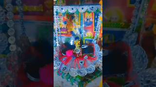 Jay shree KrishnaKrishna ji ki Puja shortvideo shorts viralvideo vlog views ytshorts pooja [upl. by Edyth]