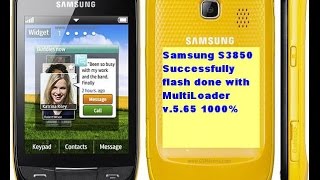 Samsung S3850 Successfully flash done with MultiLoader v565 1000 [upl. by Kieryt478]