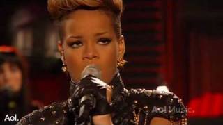 Rihanna Rihanna Russian roulette AOL Session 2010 HQ Live [upl. by Kirred846]