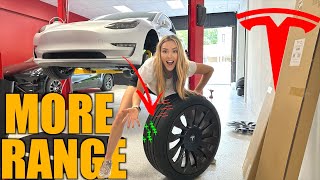 These TeslaSpecific Tires Last Twice as Long amp Boost Range [upl. by Leuqar]