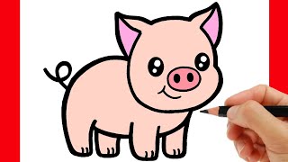 WIE MAN EIN SCHWEIN ZEICHNET  EIN KAWAII FLIEGENDES SCHWEIN SELBER MALEN  KAWAII BILD [upl. by Nicholl321]