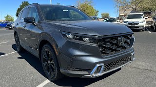 2024 Honda CRV Sport Touring Hybrid  Meteorite Gray Metallic  Gray Interior  Walkaround [upl. by Wills]