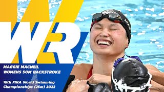 NEW WORLD RECORD 🚨🚨  Womens 50m Backstroke  16th FINA World Swimming Championships 2022 [upl. by Hanus783]