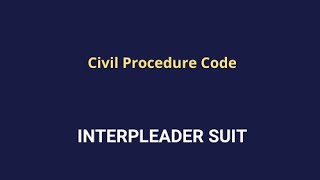 Interpleader suit  cpc  order 35 [upl. by Gusti135]