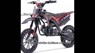 MotoTec Thunder 50cc 2Stroke Kids Gas Dirt Bike Red [upl. by Ahsertal]