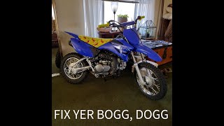 TTR 110 KLX Carb swap FIX TTR110E BOG [upl. by Simah]