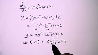 Equation of a curve given gradient function [upl. by Towbin777]