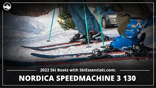 2022 Nordica Speedmachine 3 130 S Ski Boots with SkiEssentialscom [upl. by Rudie]