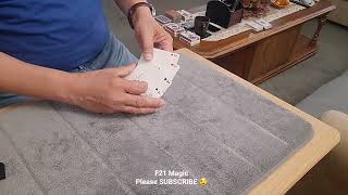 F21 Magic Trick 975  Blue Back Aces To Red Back Aces magic [upl. by Xymenes]