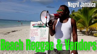 Beach Reggae and Vendors  Negril Jamaica [upl. by Anawahs]