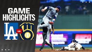 Dodgers vs Brewers Game Highlights 81524  MLB Highlights [upl. by Ennovad]