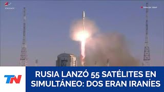 La agencia espacial rusa consiguió lanzar 55 satélites dos eran de capitales privados iraníes [upl. by Aicilanna563]