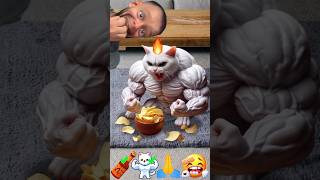 Tom sings muscle cat very angry for hot chips prank emoji [upl. by Nahgiem]