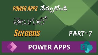 Learn PowerApps Screens Part 7PowerApps Screens How to use Correct Screens Screens In Telugu [upl. by Niowtna]