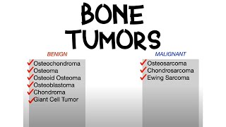 Bone Tumors Benign vs Malignant [upl. by Valentia549]