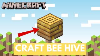 How to Craft Beehive in Minecraft 2024  Minecraft Tutorial [upl. by Bevin]