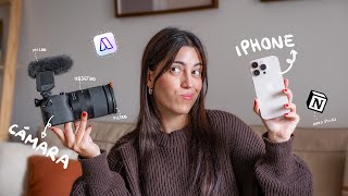 Toda la tecnología que utilizo para crear contenido con iPhone o cámara 📹✨📂 [upl. by Ettena]