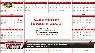 Calendrier lunaire  quand sont prévues pleines Lunes en 2023 [upl. by Akenal]