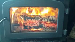 Super Easy Wood Stove Glass Cleaning [upl. by Niamjneb]