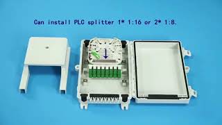 4 in 16 out optical fiber distribution box for 1x16 mini plc splitter [upl. by Idou720]