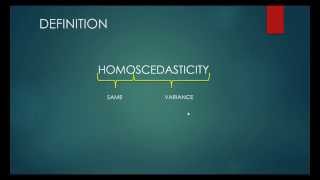 homoscedasticity assumption [upl. by Gerius]