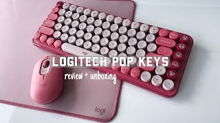 Logitech POP keys  Heartbreaker Rose  unboxing and review [upl. by Ainavi]