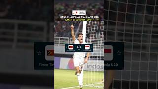 Timor Leste vs Indonesia 13  Hasil Kualifikasi Piala Asia U20 Hari ini [upl. by Akirahs]