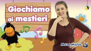 Giochiamo ai mestieri con Aurora e Theo  Canzoni per bambini MelaEducational [upl. by Anevad537]