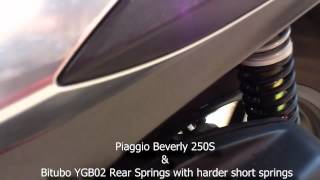 Piaggio Beverly 250S with Bitubo Rear Suspension with dual springs Harder short one [upl. by Enimrac]