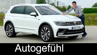 VW Volkswagen Tiguan RLine FULL REVIEW 240 hp BiTurbo TDI test driven [upl. by Dnalrah]