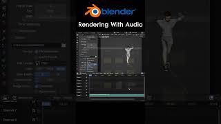 How To Render With Audio in Blender blendertutorial blender3dshorts [upl. by Pouncey194]