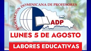 LUNES 5 DE AGOSTO SE INTEGRAN LOS DOCENTES A LAS LABORES EDUCATIVAS EN VIVO minerd adp [upl. by Ynnor]