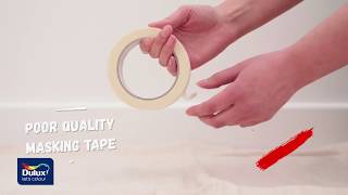 How to Apply and Remove Masking Tape  Dulux Decorating Tips [upl. by Oiziruam842]