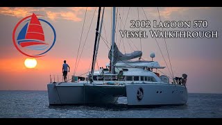 2002 Lagoon 570 quotDiscoveryquot Vessel Walkthrough [upl. by Noxas]