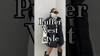 How to wear a puffer vest oufit ideasfw24 winterfashionideas winteroutfitideas pufferjackets [upl. by Sage]