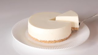 混ぜて冷やすだけ！簡単なめらかレアチーズケーキの作り方nobake cheesecake recipe [upl. by Nahtaoj]