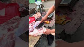 How to Cut Pork Meat Quickly with a Cutting Gadget porkcuts butcherscut tendercuts shorts [upl. by Ecydnarb]