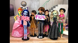 Prom at Home A Monster HighEver After High Stop Motion [upl. by Gusella]