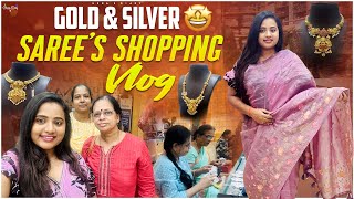 Gold amp Silver Shopping Vlog  Diamond Ring’s💍Silver plated Jewellery Latest Fancy Saree Collection [upl. by Rehsa920]